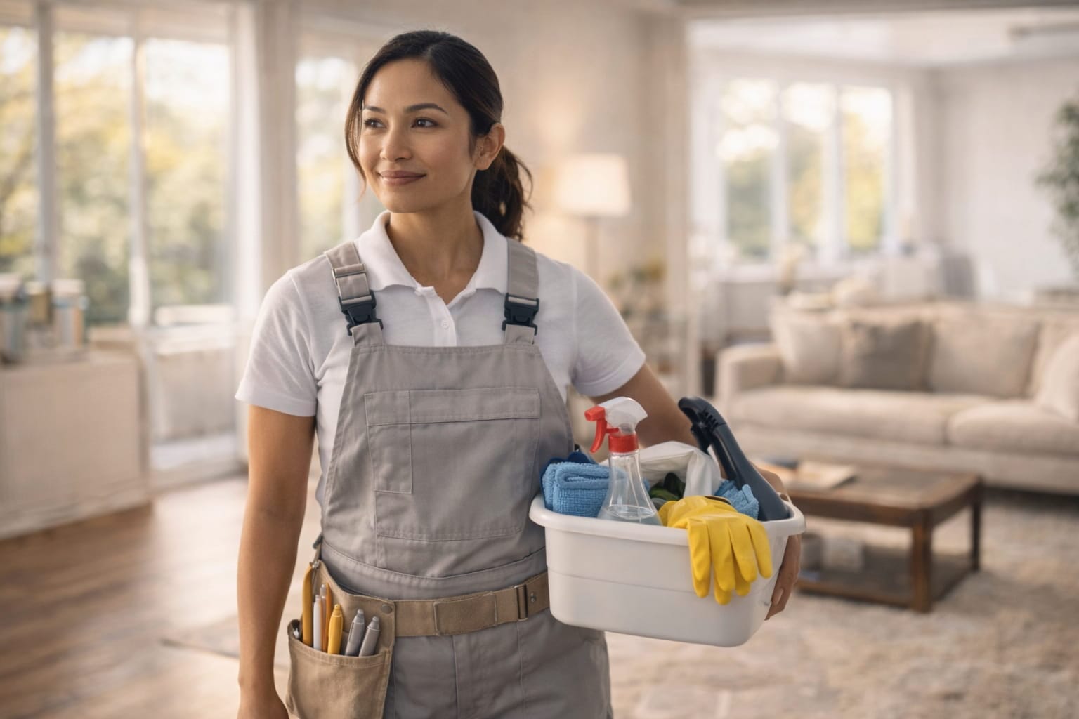 Ræstingafólk í léttri vinnu á skrifstofu.